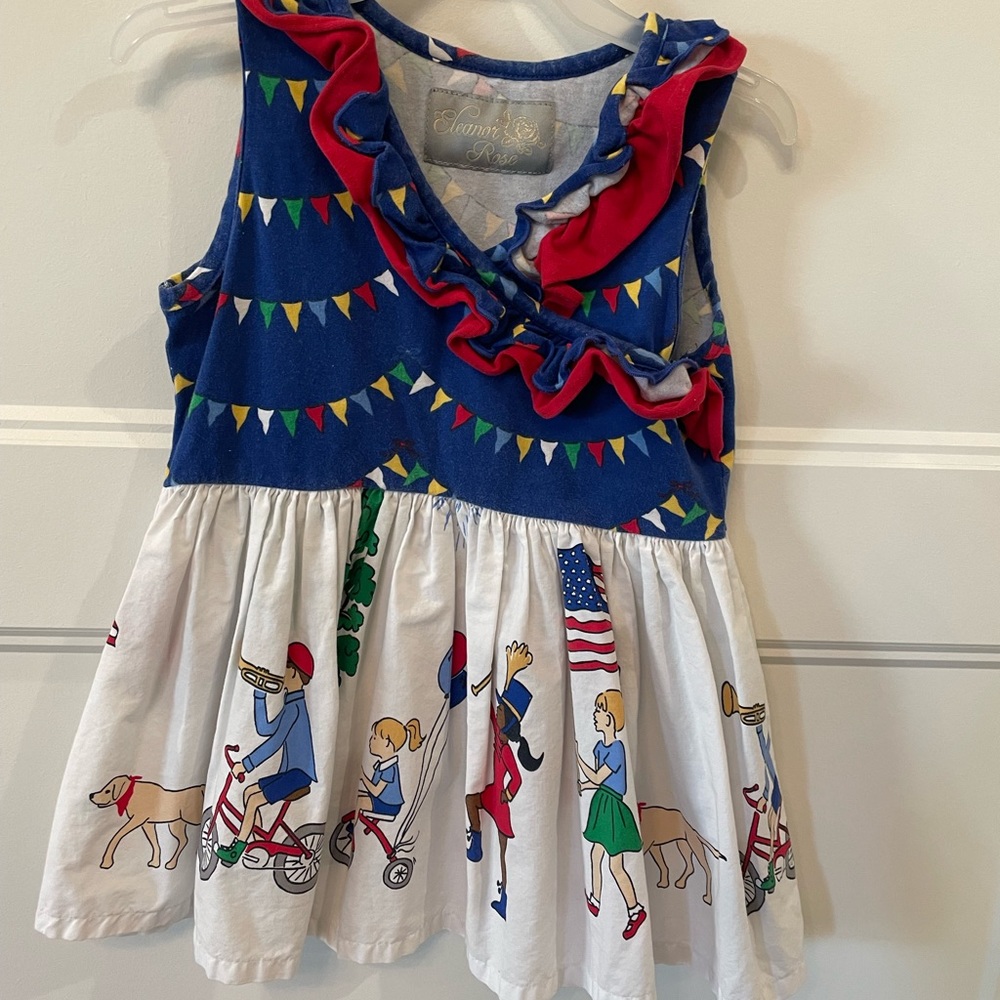 Eleanor Rose Miley Top Independence Day 4th of July Parade sz 4-5 play condition
